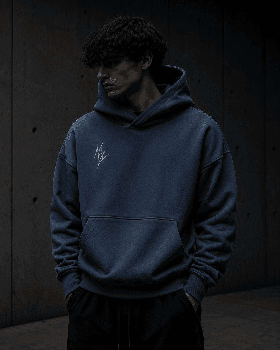 NAZ baby blue hoodie